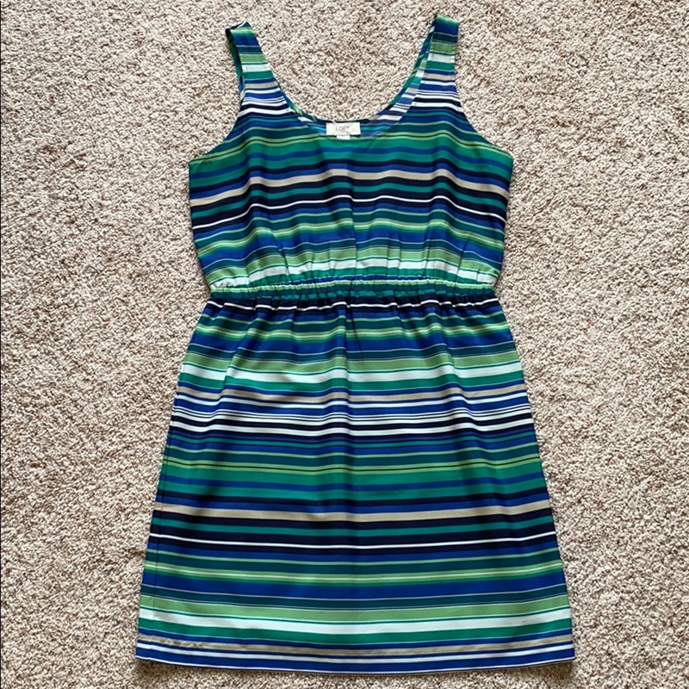 NWOT Women’s Loft Striped Dress Size 8
